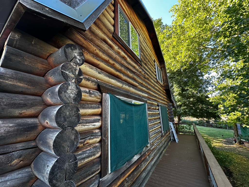 Log Home Restoration — before